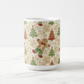 Vintages Lebkuchen Mann und Weihnachtsbaumen Kaffeetasse (Mittel)