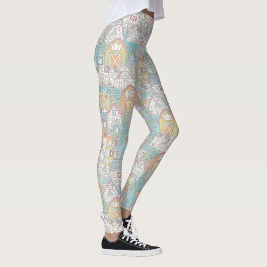 Vintages Lebkuchengebäck Leggings (Rechts)