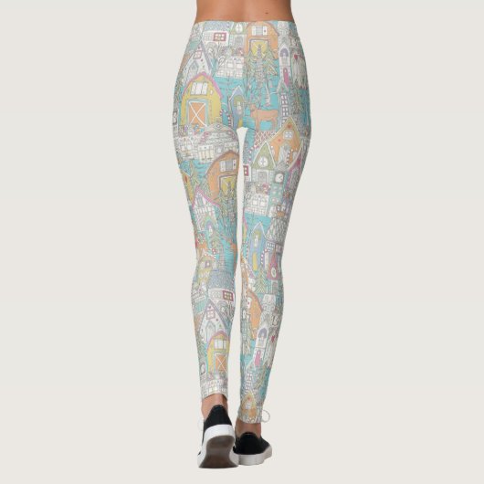 Vintages Lebkuchengebäck Leggings (Rückseite)