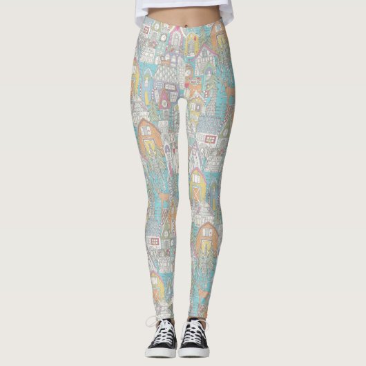 Vintages Lebkuchengebäck Leggings (Vorderseite)