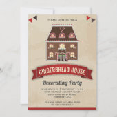 Vintages Lebkuchenherd Dekoratives Party Einladung (Vorderseite)