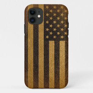 Vintages Leder der amerikanischen Flagge #6 Case-Mate iPhone Hülle