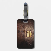 Vintages Leder Gepäckanhänger (Rückseite vertikal)