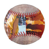 Vintages Leder Print Vatertag Foto Baseball (Vorderseite)