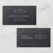 Vintages Leder Visitenkarte (Vorne/Hinten)