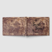 Vintages Lederdruckpfeil Gästebuch (Voll)