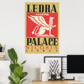 Vintages Ledra Palace Hotel Zypern Reise Poster (Heimbüro)