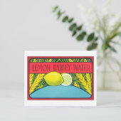 Vintages Lemon-Gerstenwasser Postkarte (Stehend Vorderseite)