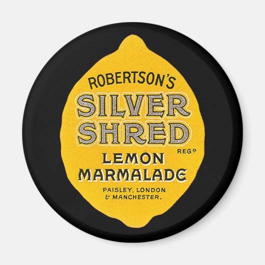 Vintages Lemon-Marmalade-Label Magnet (Vorne)