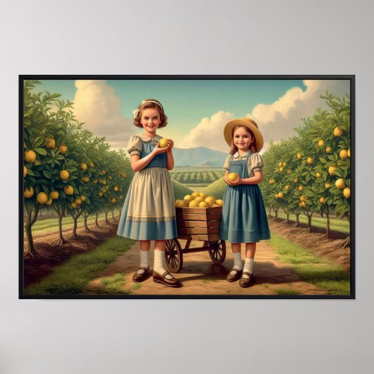 Vintages Lemon Orchard Children Poster (Vorne)