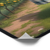 Vintages Lemon Orchard Children Poster (Ecke)