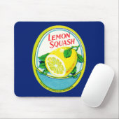 Vintages Lemon Squash Label Mousepad (Mit Mouse)