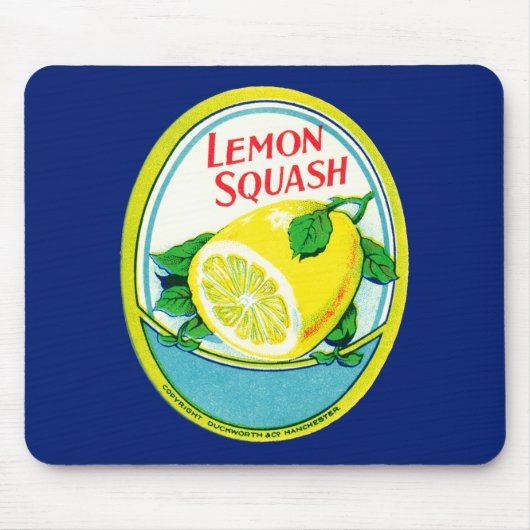 Vintages Lemon Squash Label Mousepad (Vorne)