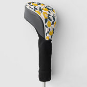 Vintages Lemon- und rosa Blossom-Muster Golf Headcover (angewinkelt)