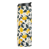 Vintages Lemon- und rosa Blossom-Muster Thermosbecher (Nach links gedreht)