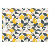 Vintages Lemon- und rosa Blossom-Muster Tischdecke (Vorderseite (Horizontal))