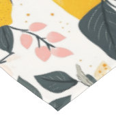 Vintages Lemon- und rosa Blossom-Muster Tischdecke (Schrägansicht)