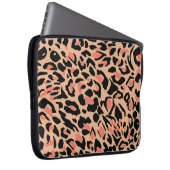 Vintages Leopard-Muster Laptopschutzhülle (Vorne Rechts)