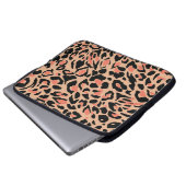 Vintages Leopard-Muster Laptopschutzhülle (Vorne Knopf)
