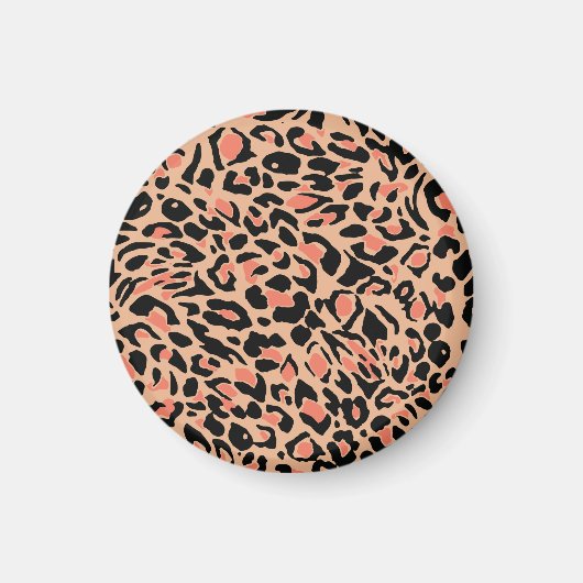 Vintages Leopard-Muster Magnet (Vorne)