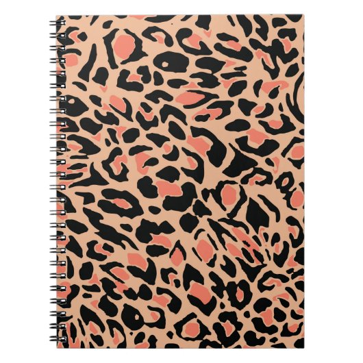 Vintages Leopard-Muster Notizblock (Vorderseite)