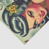 Vintages Leopardruckverfahren Button nach oben Seidenpapier (Ausschnitt)