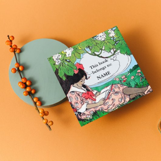 Vintages Lesegerät Quadratischer Aufkleber