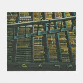 Vintages Lesekartengeschenk Fleecedecke (Vorderseite (Horizontal))