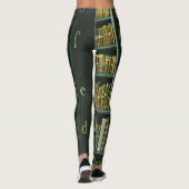Vintages Lesekartengeschenk Leggings (Rückseite)