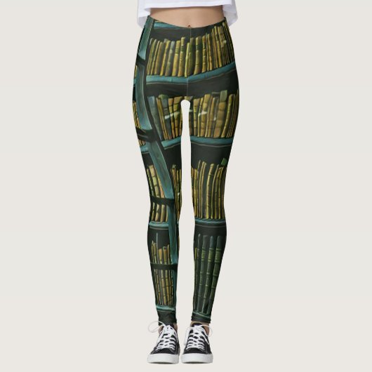 Vintages Lesekartengeschenk Leggings (Vorderseite)