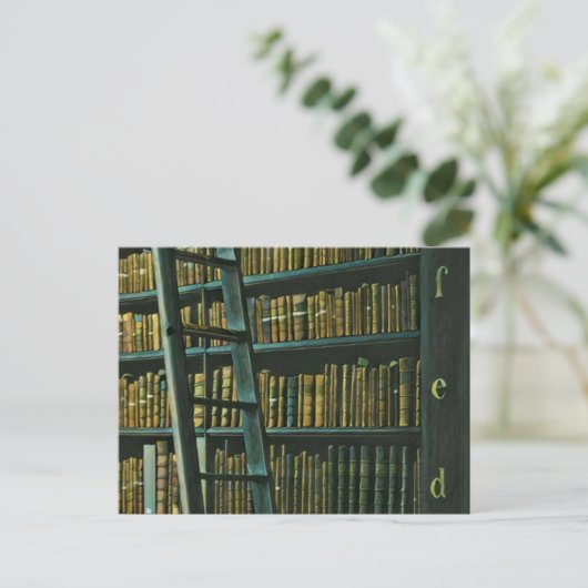 Vintages Lesekartengeschenk Postkarte (Stehend Vorderseite)