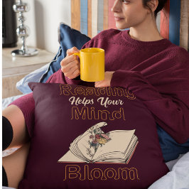 Vintages Lesen Buch Wilde Blume Kissen