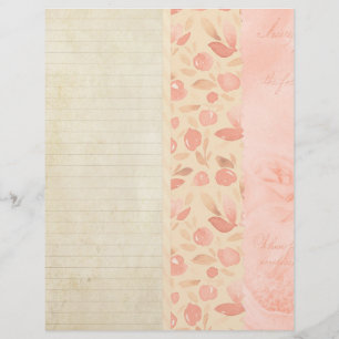 Vintages Letter & Strip Collage Scrapbook Paper