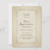 Vintages Letterpress-Kundenbewertungsgeschäft Einladung (Vorderseite)