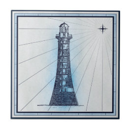 Vintages Leuchtturm Fliese