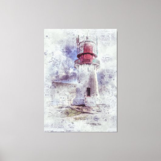 Vintages Leuchtturm Leinwanddruck (Vorderseite)