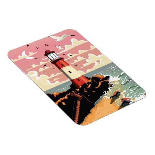 Vintages Leuchtturm Magnet (Rechte Seite)