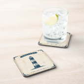 Vintages Leuchtturm-Plakat 1 Untersetzer (Rechte Seite)