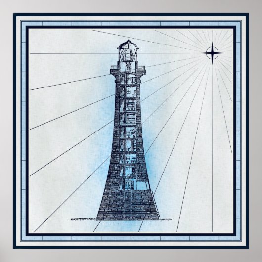 Vintages Leuchtturm Poster (Vorne)