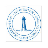 Vintages Leuchtturm Runde Rücksendeadresse Permastempel (Design)