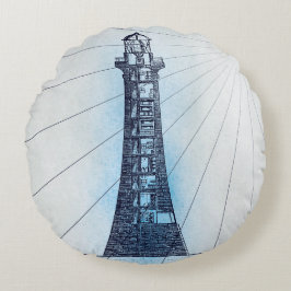 Vintages Leuchtturm Rundes Kissen