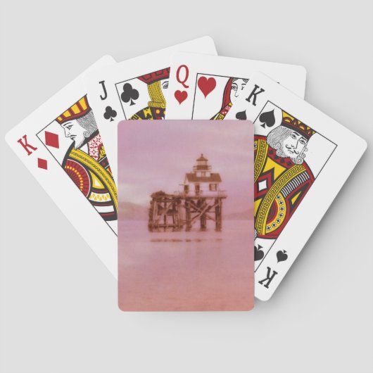 Vintages Leuchtturm Spielkarten (Rückseite)