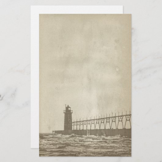 Vintages Leuchtturmpapier Briefpapier (Vorne/Hinten)