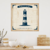 Vintages Leuchtturmposter 1 Poster (Küche)