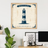 Vintages Leuchtturmposter 1 Poster (Heimbüro)