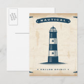 Vintages Leuchtturmposter 1 Postkarte (Vorne/Hinten)