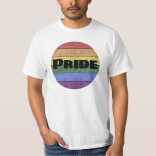 Vintages LGBT-Flag - schwarzer Text-Pride T-Shirt