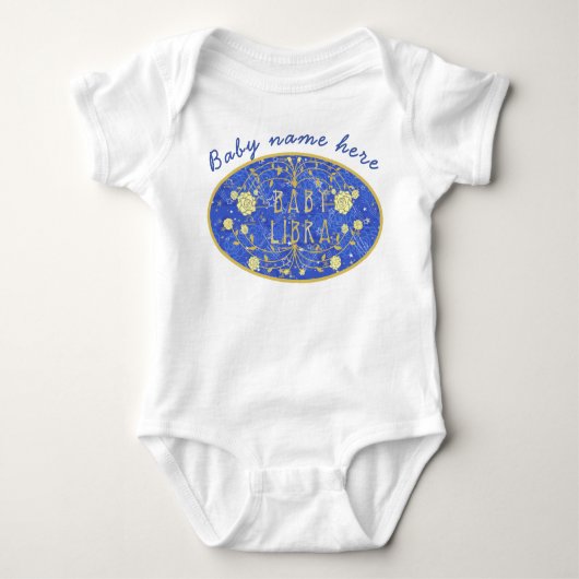 Vintages Libra zodiac personalisiert Baby Strampler (Vorderseite)