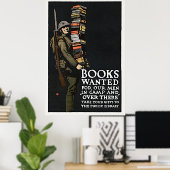 Vintages Library Poster - Retro Power Art (Heimbüro)