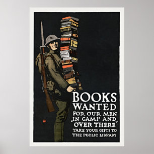 Vintages Library Poster - Retro Power Art